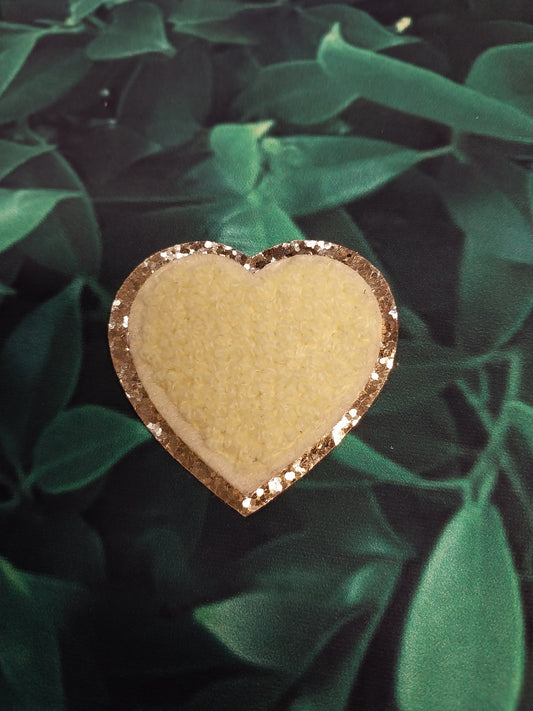 Chenille Heart Iron Patch