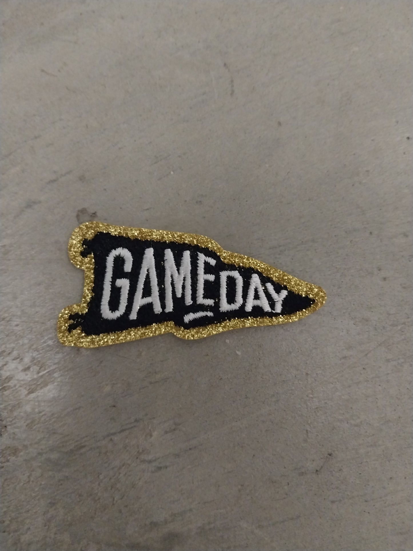 Helmet, Flag, Game Day Embroidered Patch - IRON ON