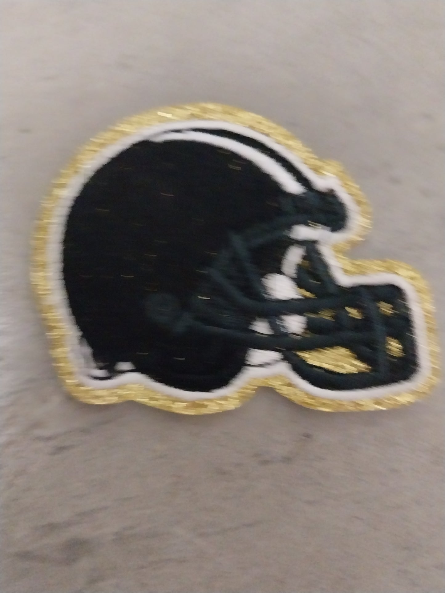 Helmet, Flag, Game Day Embroidered Patch - IRON ON