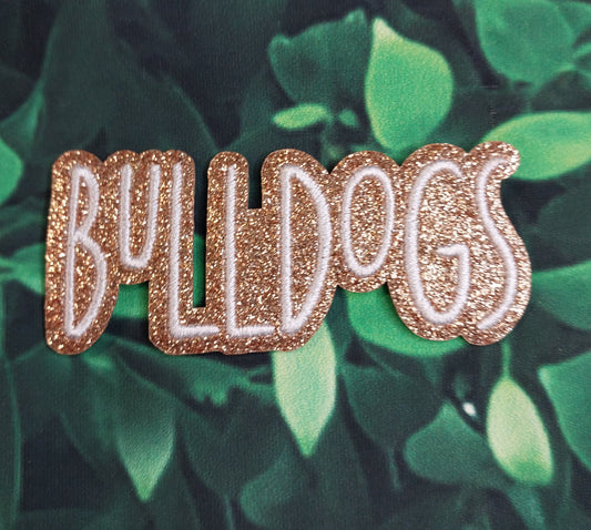 Bulldogs Embroidered/Glitter Patch