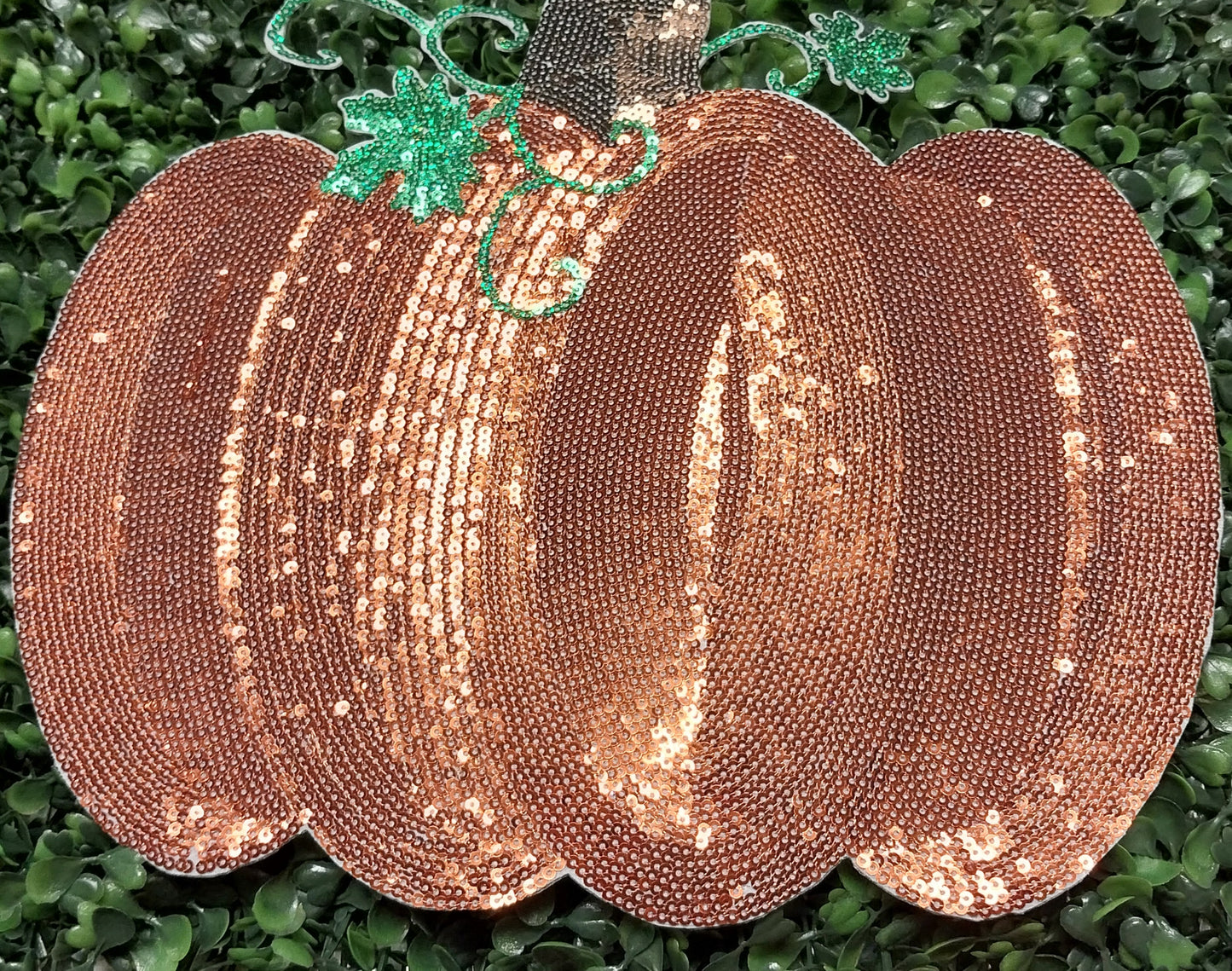 Pumpkin Sequin Patch