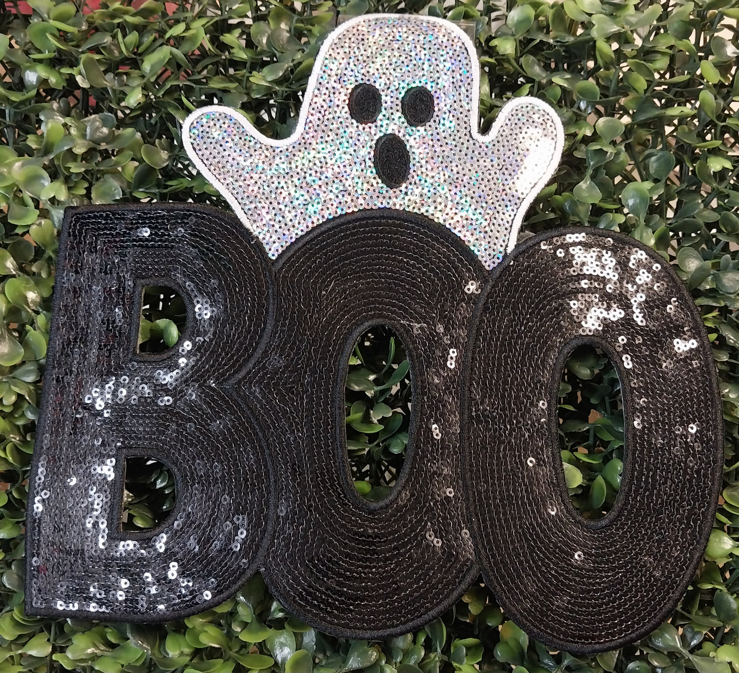 BOO W/Ghost Sequin Patch