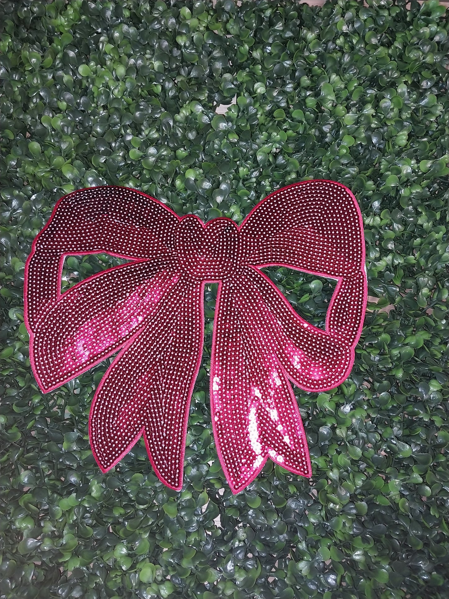 Sequin Bow Patch 11"