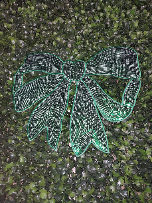 Sequin Bow Patch 11"