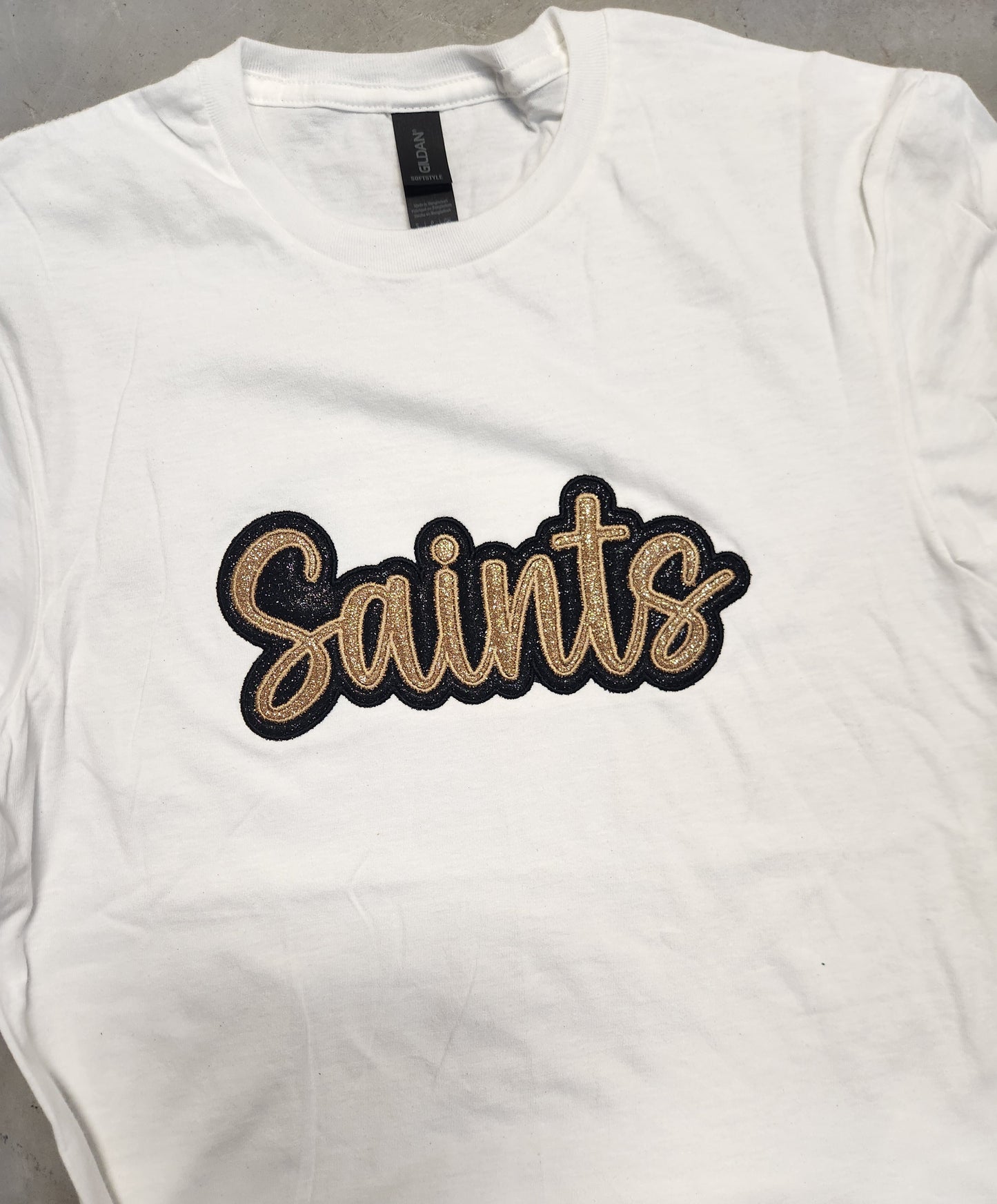 Embroidered Tee Double Layer Glitter Script Pre-Order