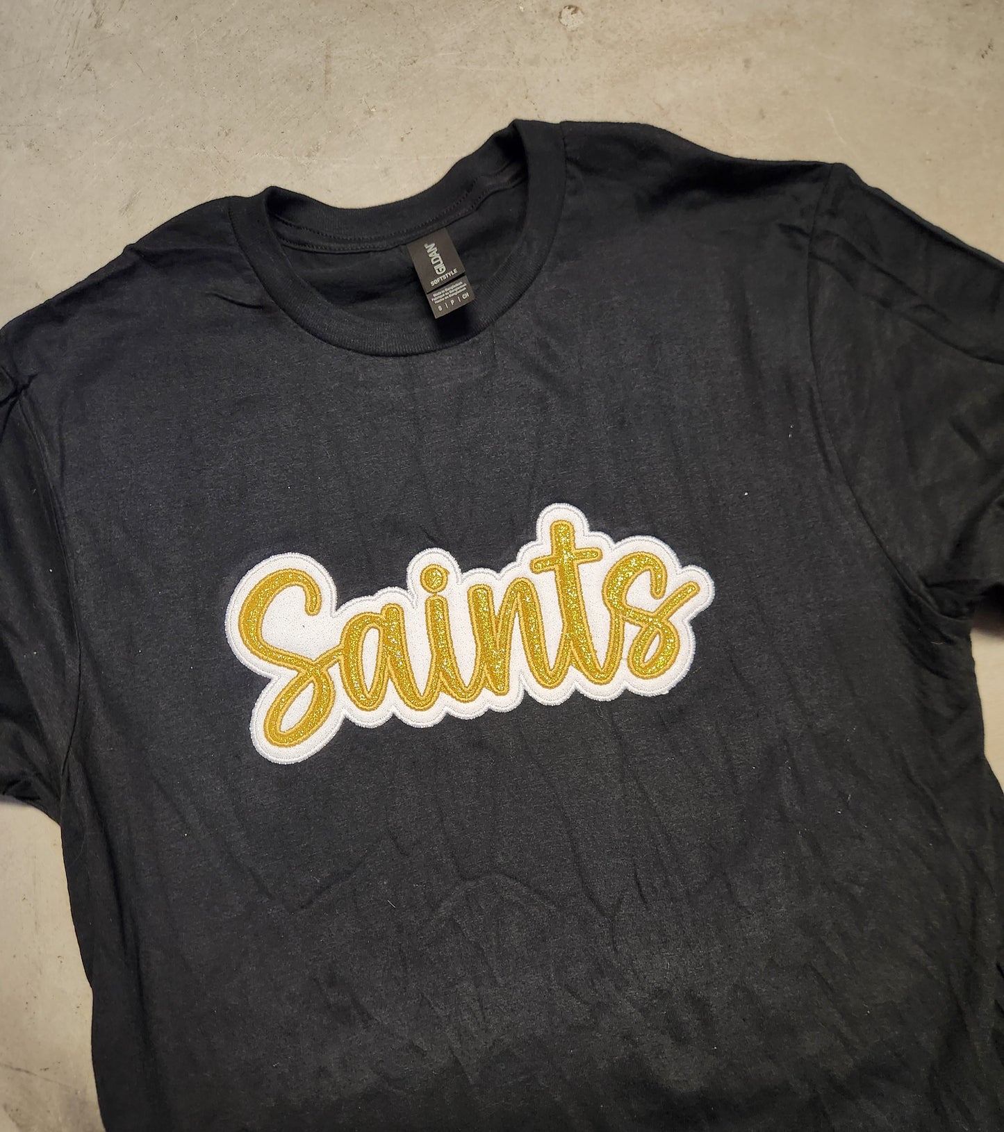 Embroidered Tee Double Layer Glitter Script Pre-Order