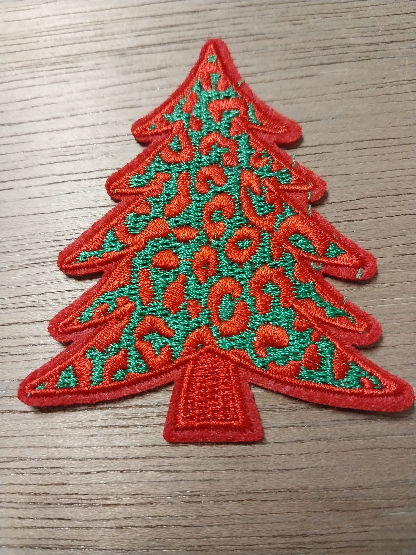 Leopard Christmas Tree Hat Patch