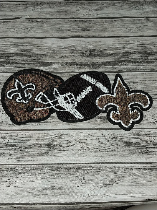 Saints Trio  Sequin Patch
