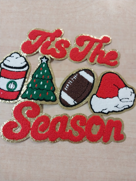 Tis The Season Christmas Chenille Patch