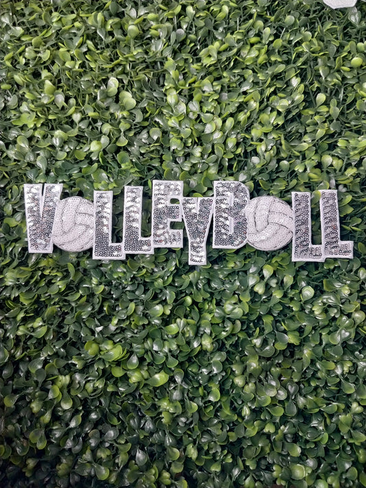 "Volleyball" Sequin Patch