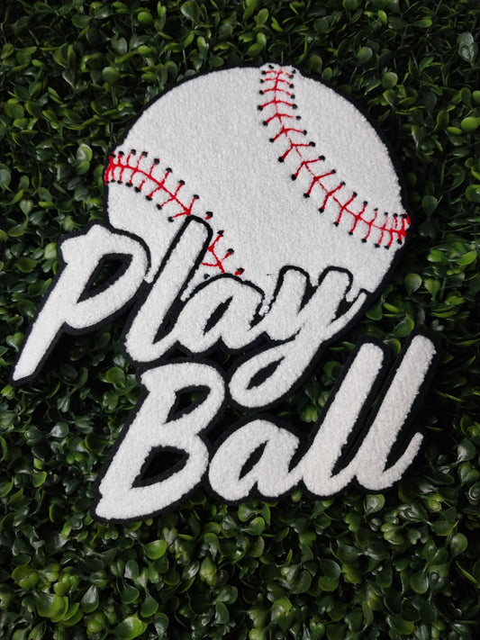 Play Ball W/Basetball Sequin Patch