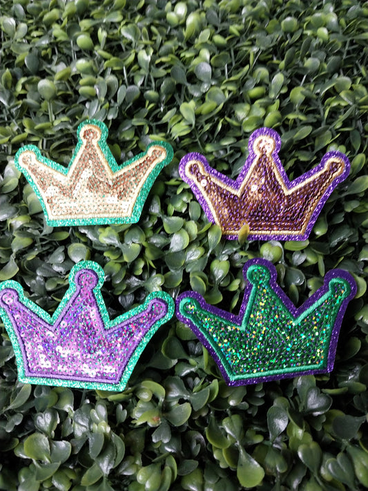 Mardi Gras Crown - Sequin Hat Patch