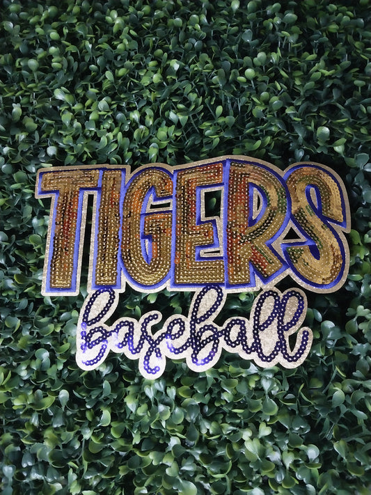 Tigers Baseball Sequin  Patch