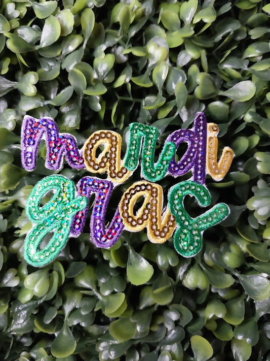 Mardi Gras - Sequin/Embroidered Hat Patch
