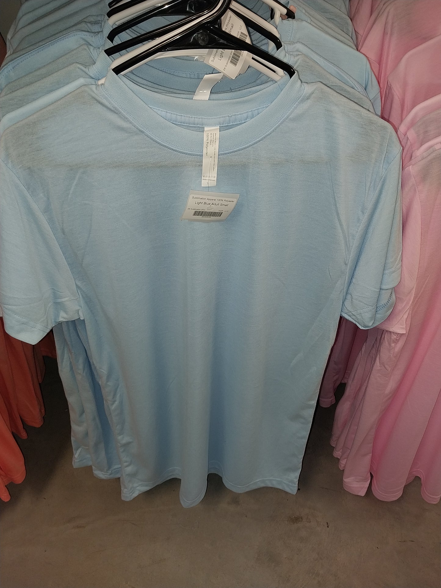 Light Blue Sublimation DK Polyester T-Shirts