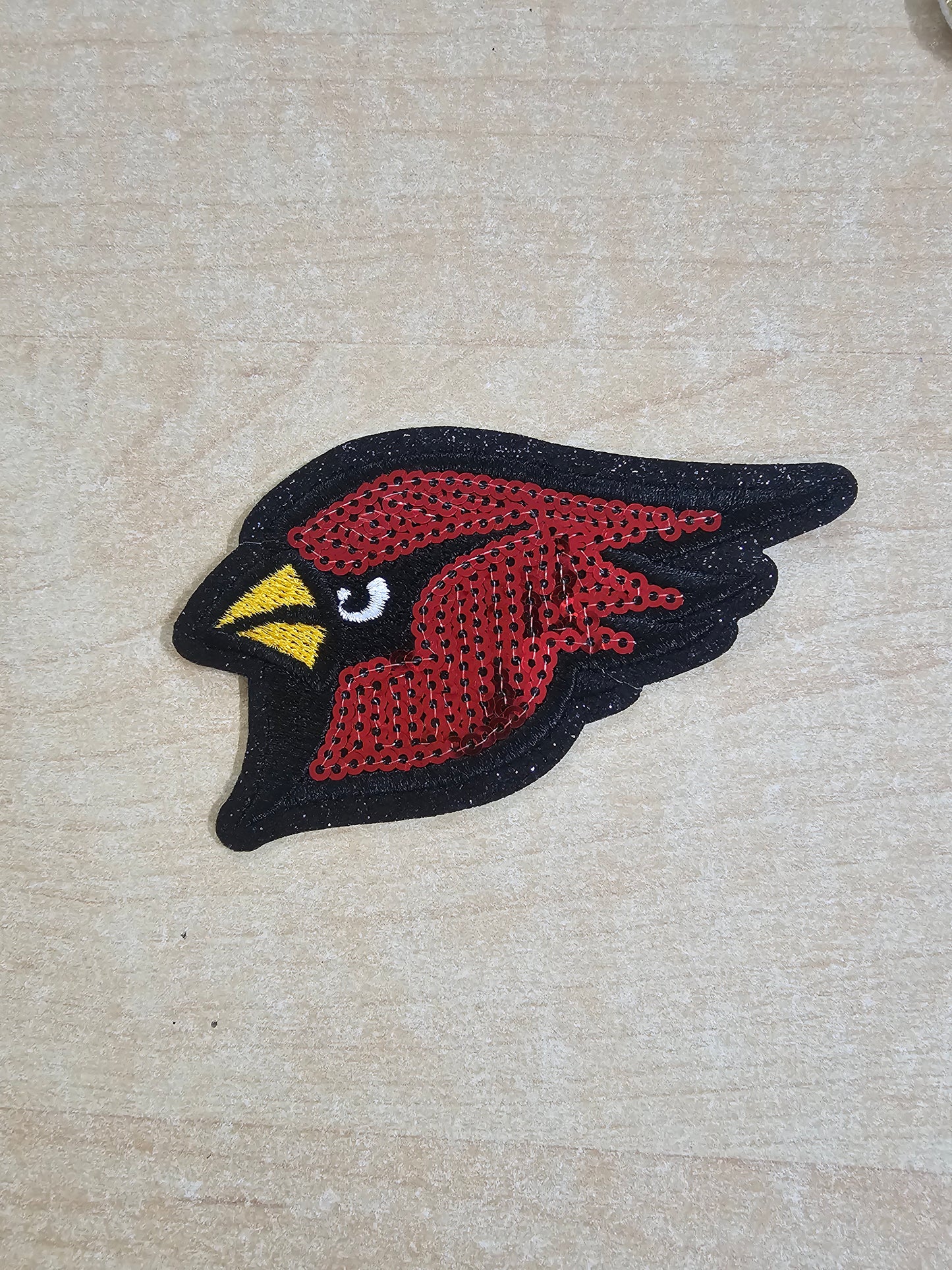 Cardinal Head Embroidered Hat Patch