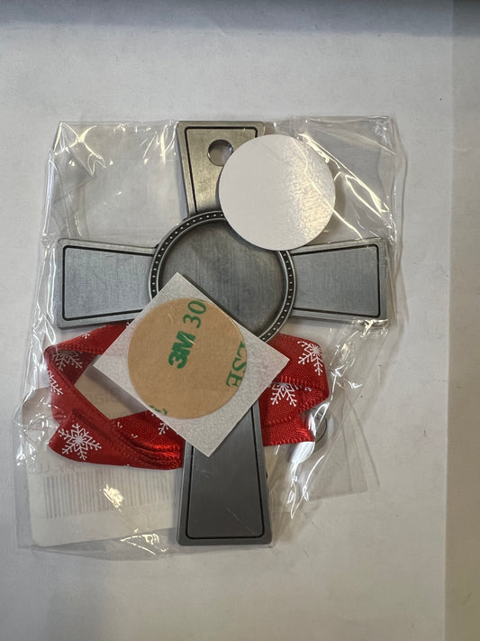 Sublimation Cross and Wreath Ornament