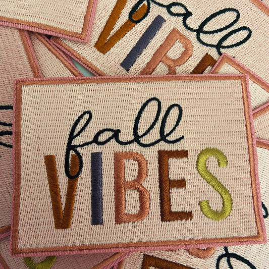 4" Fall Vibes -  Embroidered Hat Patch