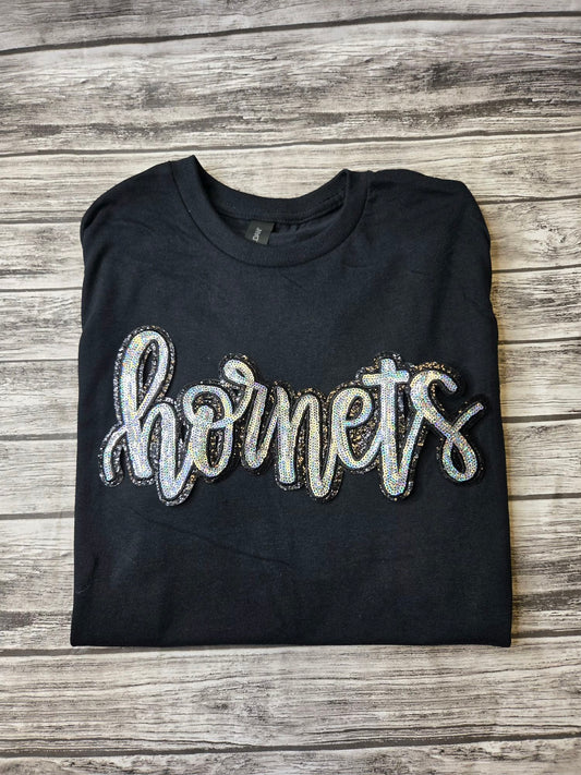 "Honrnets" 11.6"W X 6.5"H Mascot Sequin Patch