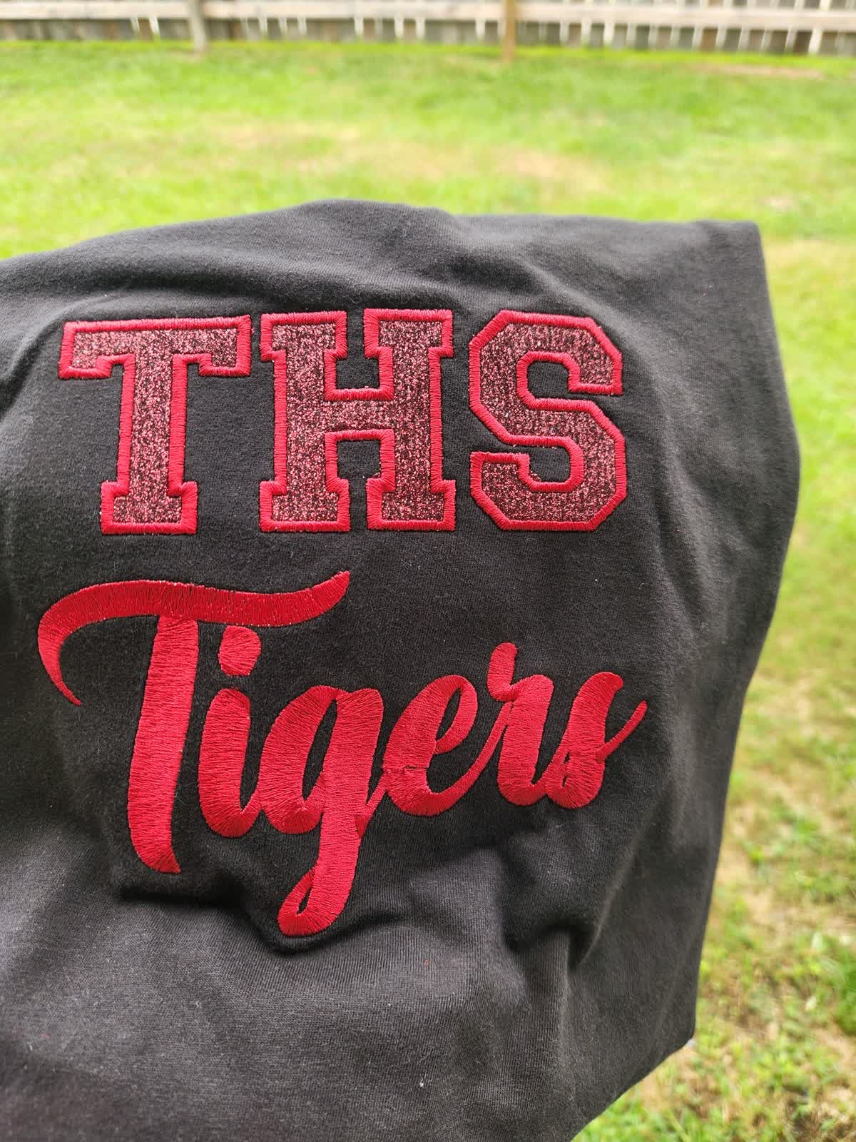 Collegiate Glitter Appliqué Sweatshirt