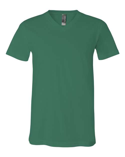 Kelly Green Bella+Canvas Short Sleeve V-Neck Tee