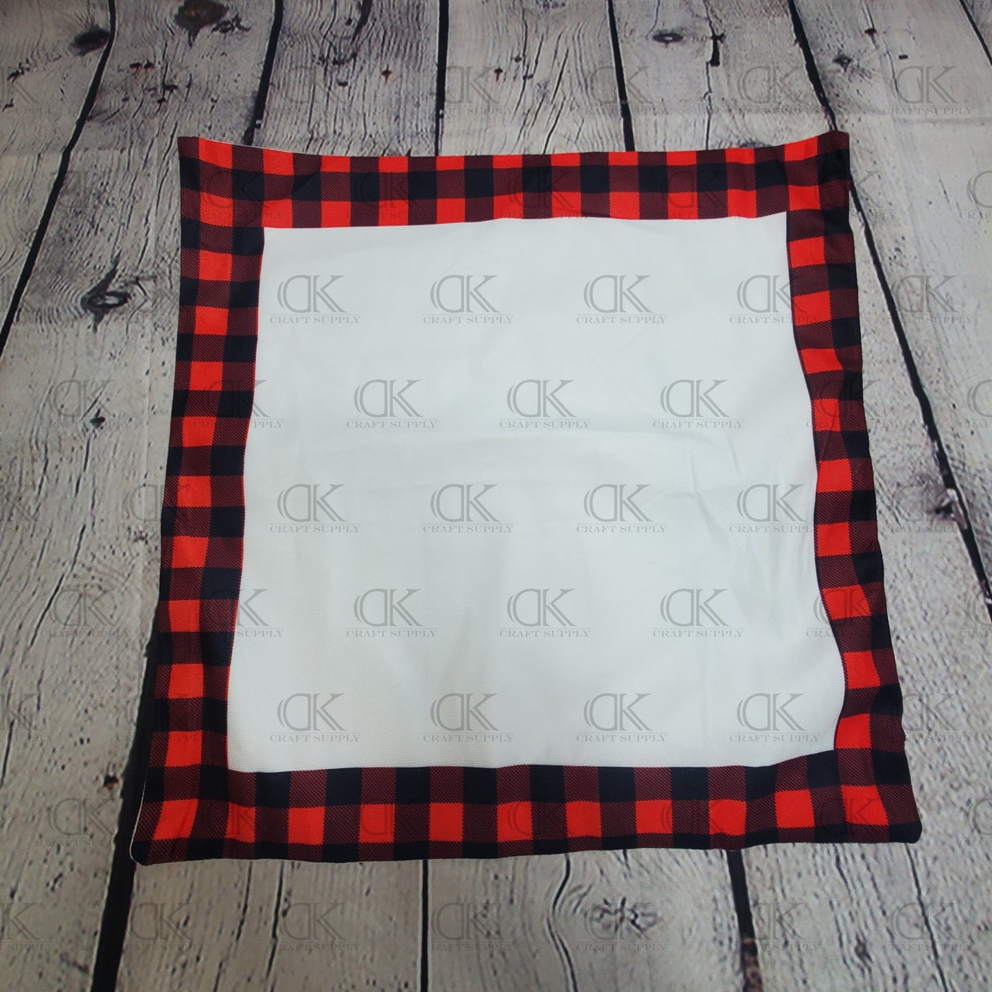 Sublimation Poly Plush Buffalo Plaid Pillow Cover
