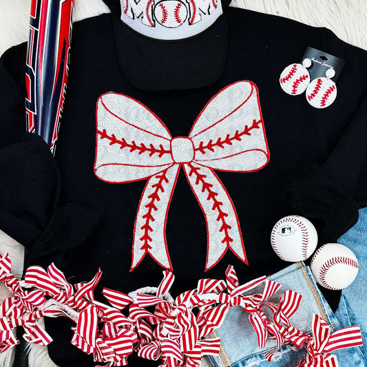Sequins Baseball Bow Patch