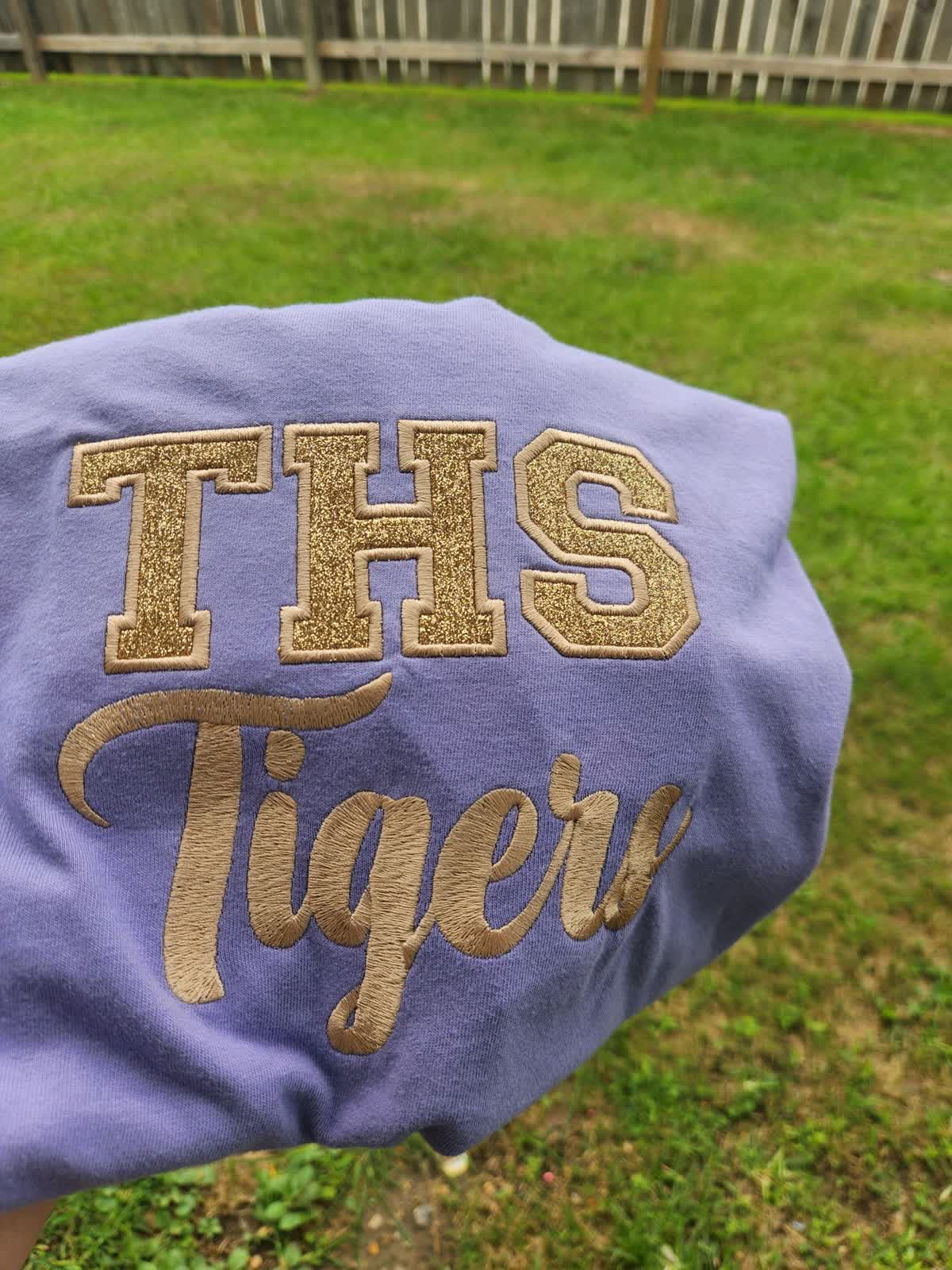 Collegiate Glitter Appliqué Sweatshirt