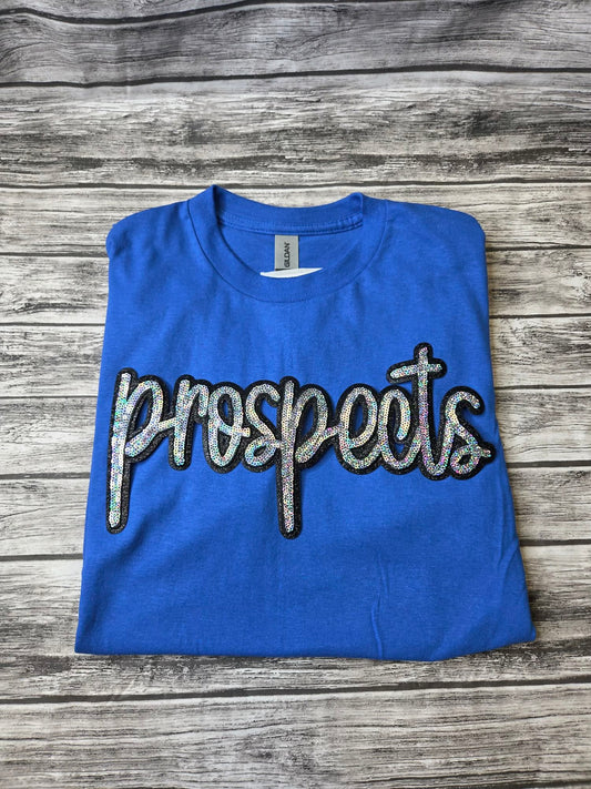 "Prospects" 11.6"W X 6.5"H Mascot Sequin Patch