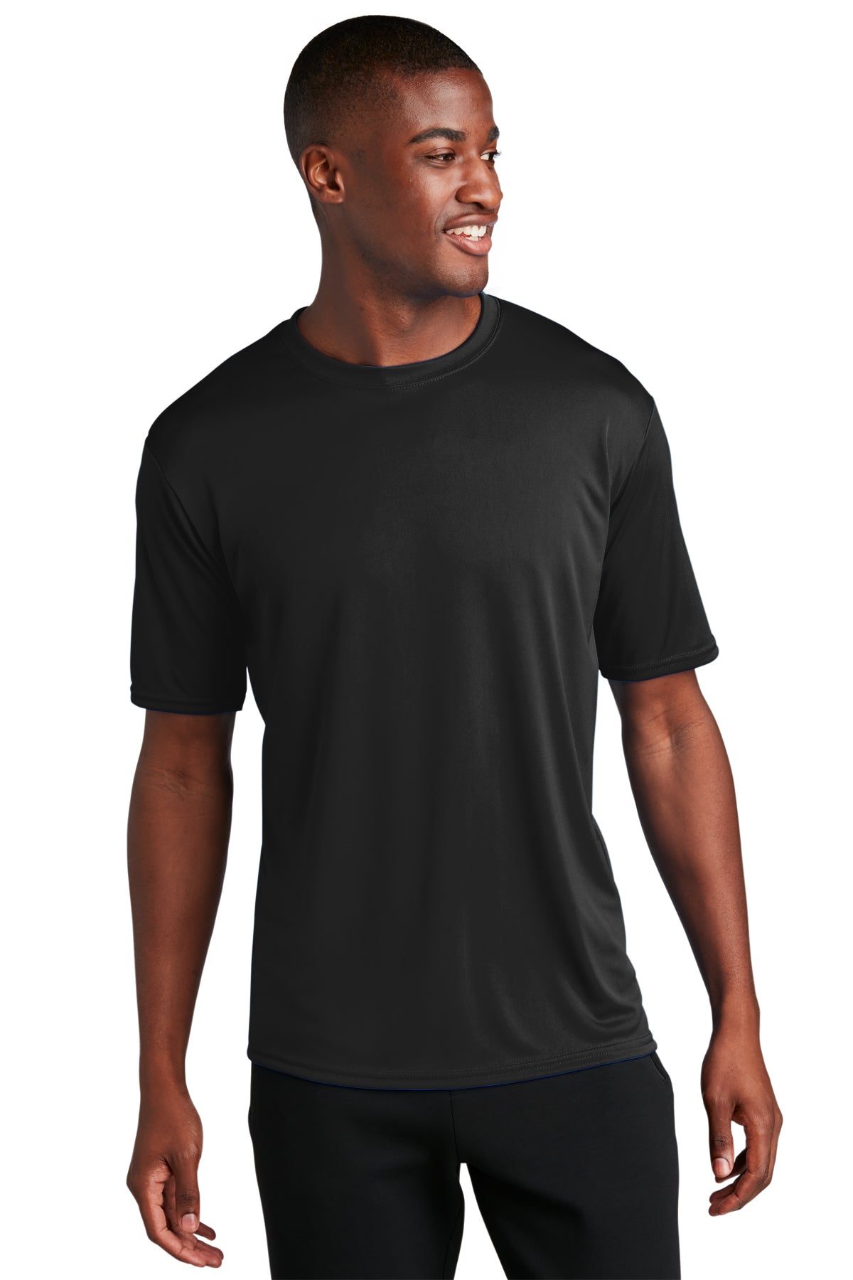 Jet Black Port & Company Short Sleeve Performance Tee