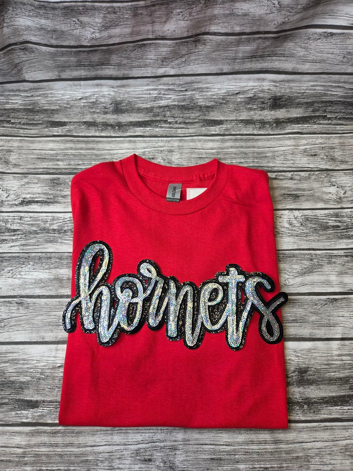 "Honrnets" 11.6"W X 6.5"H Mascot Sequin Patch