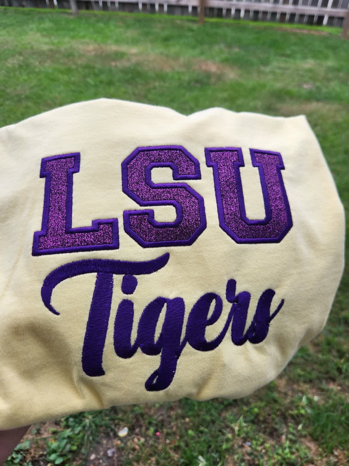Collegiate Glitter Appliqué Sweatshirt