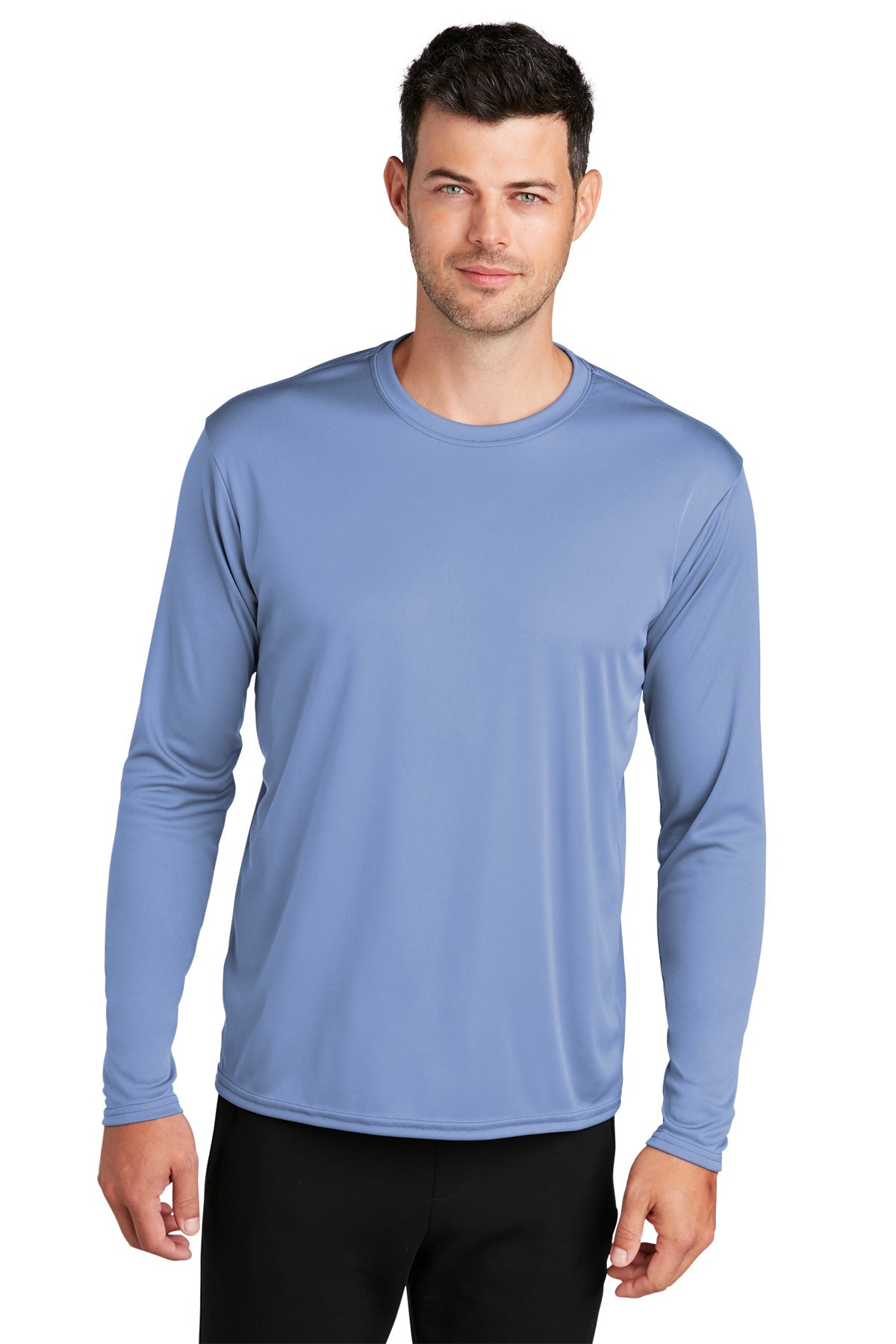 Carolina Blue Port & Company Long Sleeve Performance Tee