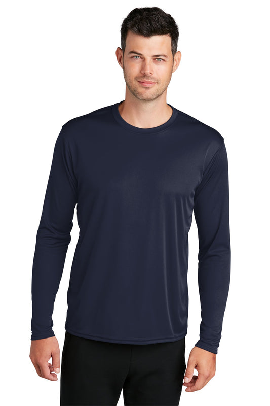 Deep Navy Port & Company Long Sleeve Performance Tee