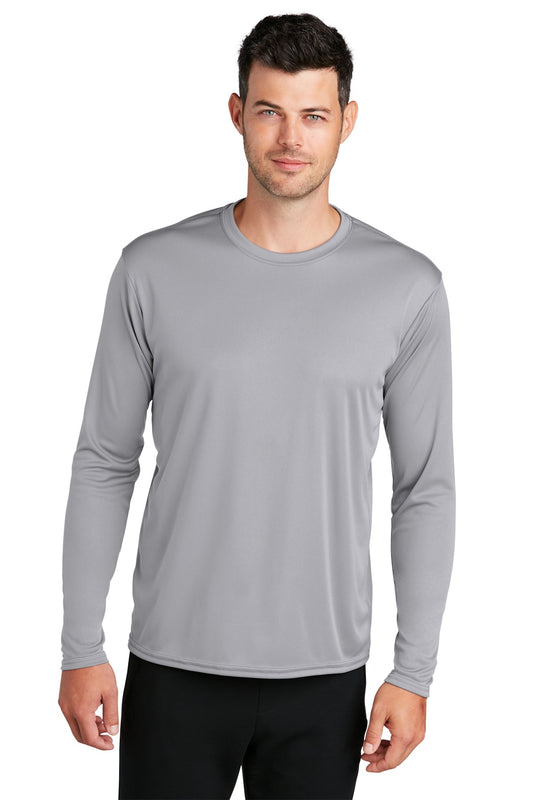 Silver Port & Company Long Sleeve Performance Tee