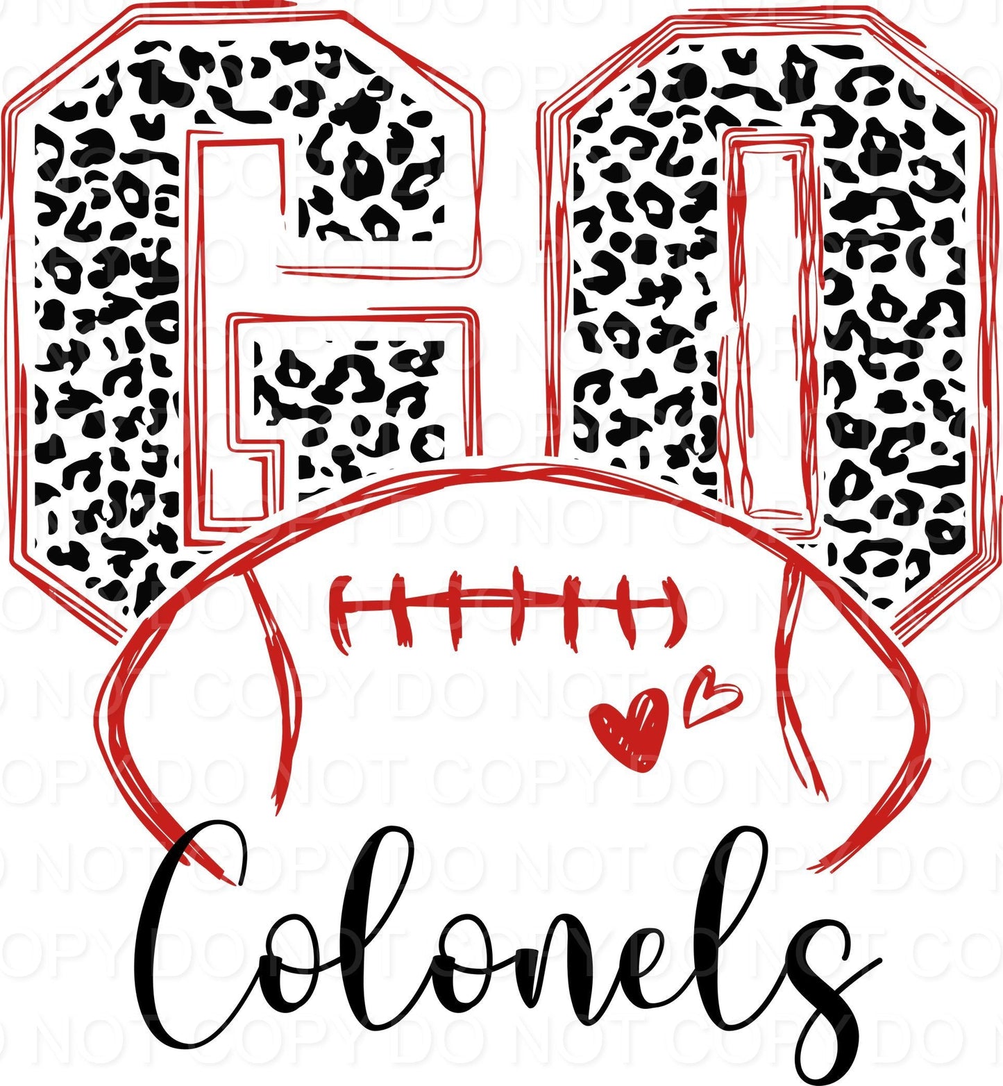 Go Colonels with leopard and a football Black and Red (Direct To Film)