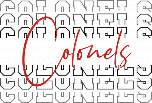 Stacked Colonels with Red Script Colonels (Direct To Film)