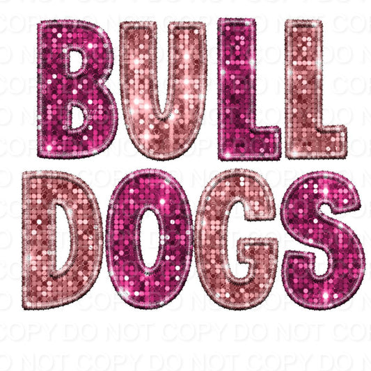 Bulldogs Pink Faux Sequins (Direct To Film)