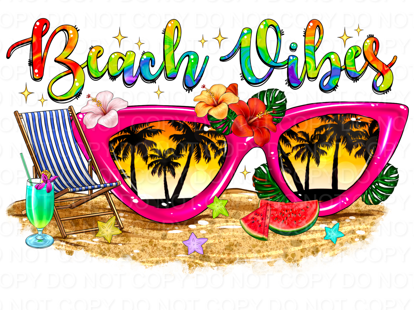 Beach Vibes - Sunglasses (Direct To Film)