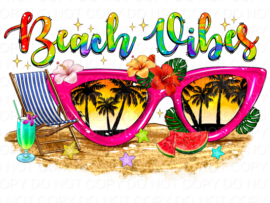 Beach Vibes - Sunglasses (Direct To Film)