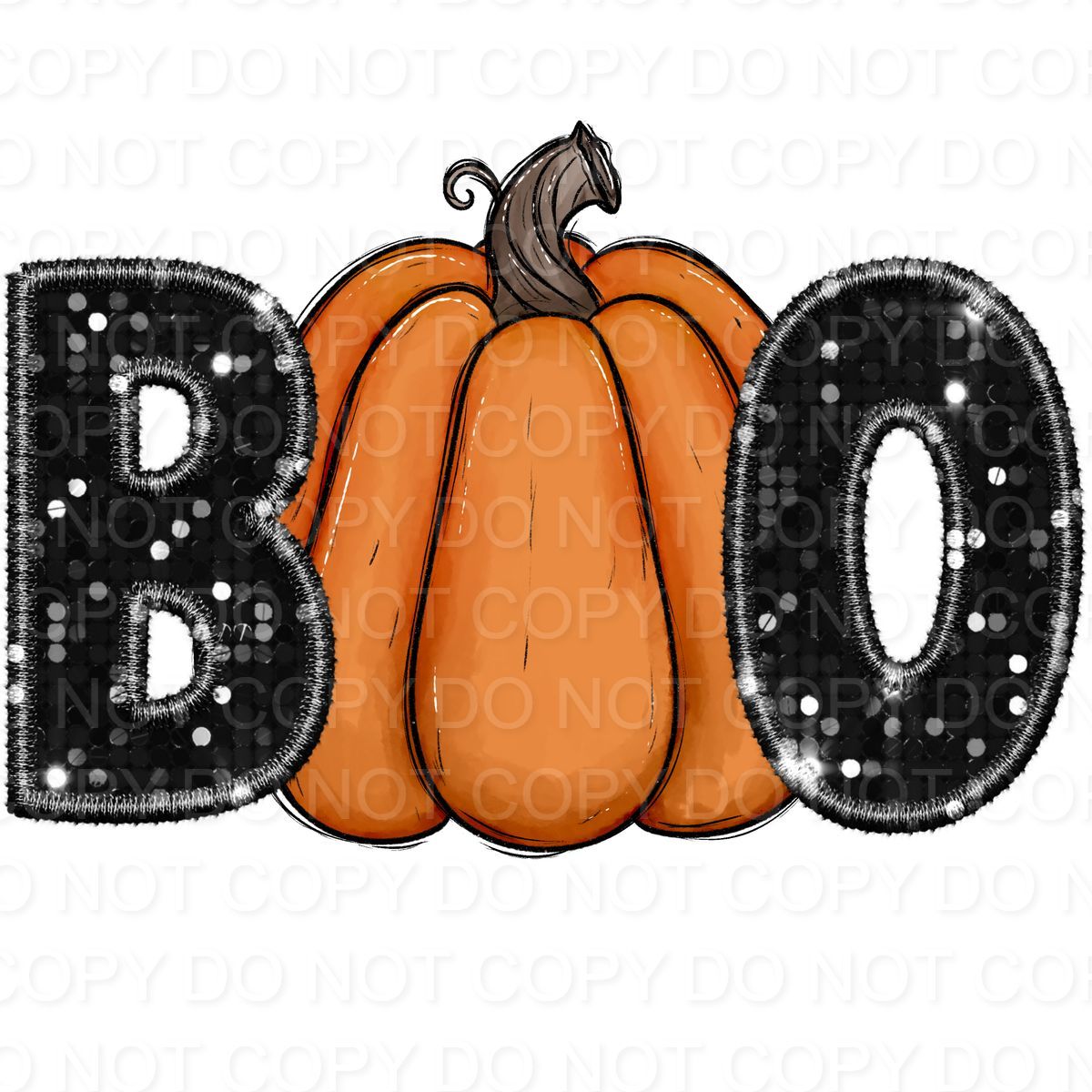Boo Pumpkin Faux Sequins (Direct To Film)