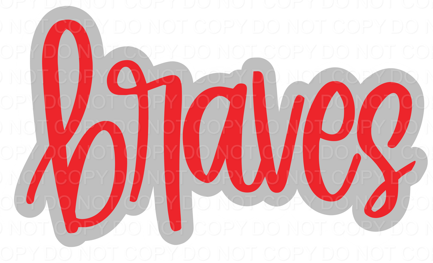 Braves Script Outline Red (Direct To Film)