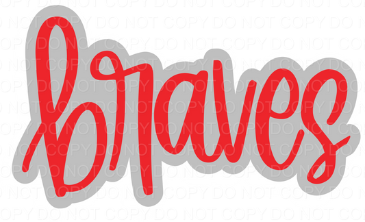 Braves Script Outline Red (Direct To Film)