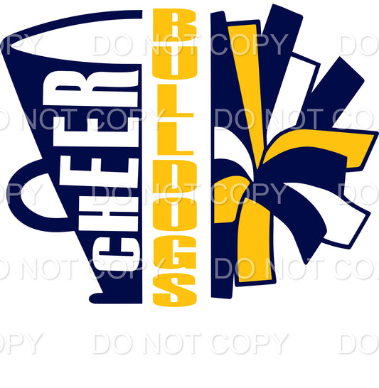 Bulldogs Megaphone Pom Pom (Sublimation)