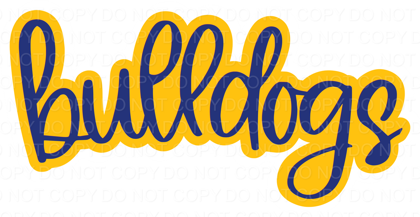 Bulldogs Script Outline HJH (Direct To Film)
