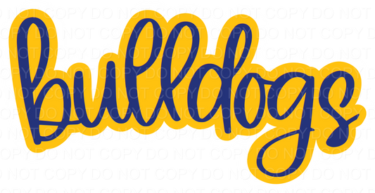 Bulldogs Script Outline HJH (Direct To Film)