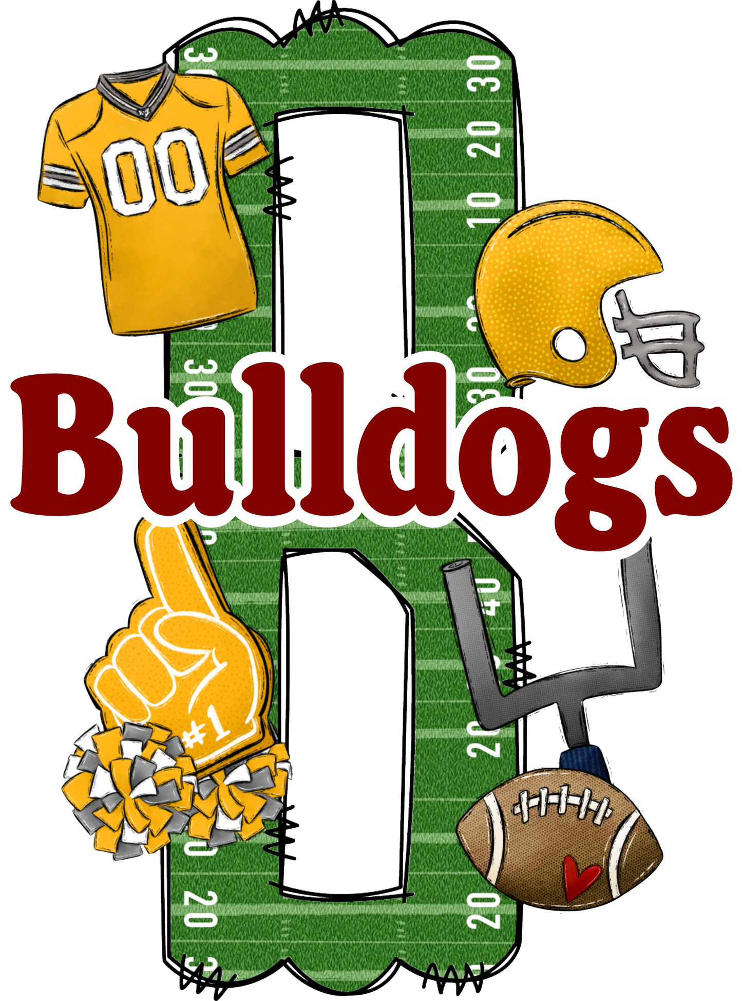 BULLDOGS LETTER FOOTBALL FIELD - LAROSE (Direct To Film)