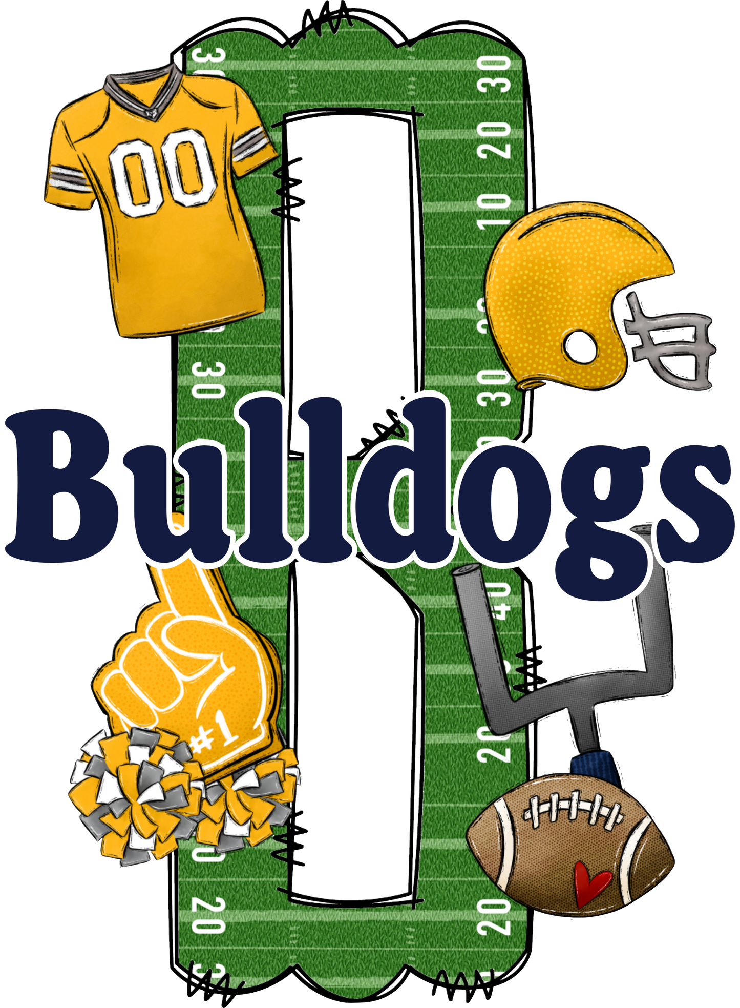 BULLDOGS LETTER FOOTBALL FIELD (Direct To Film)