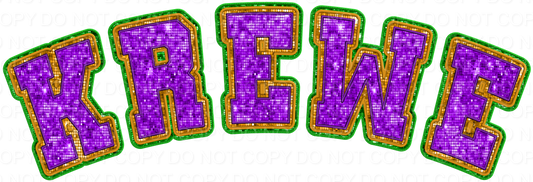 Krewe Arched Faux Glitter (Direct To Film)