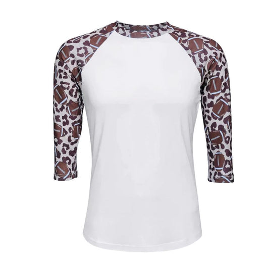 Sublimation Cheetah Football Raglan